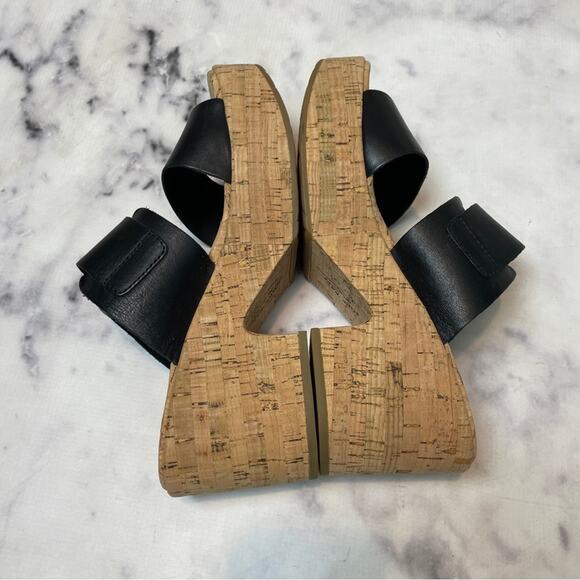 Kork-Ease Taige Black Double Strap Platform Slide Sandals - Picture 7 of 11